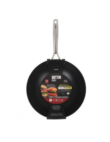 SARTEN WOK ALUMINIO FORJADO FULL INDUCCION 28CM SPIRAL QUTTIN