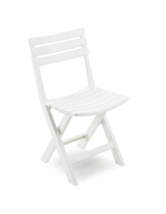 SILLA PLEGABLE DE RESINA BIRKI BLANCA 44X41X78CM