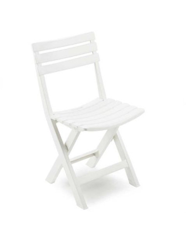 SILLA PLEGABLE DE RESINA BIRKI BLANCA 44X41X78CM
