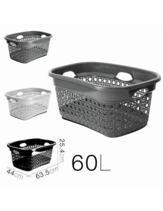 CESTA DE LA ROPA CON ASAS BOHO 60 LITROS