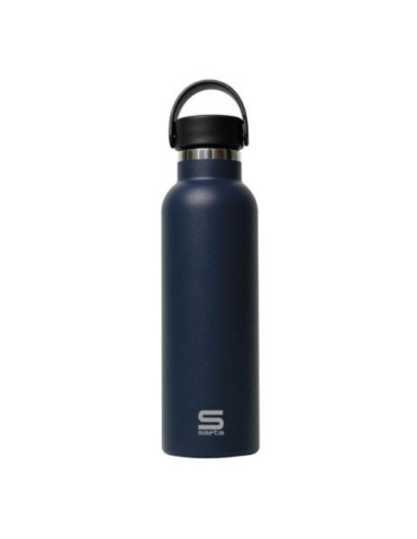 BOTELLA TERMO 600ML ACERO INOXIDABLE NEGRO SAFTA