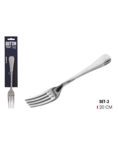 SET 3 TENEDORES MESA 2MM CLASSIC QUTTIN