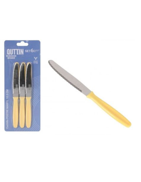 SET 6 CUCHILLOS SIERRA PARA POSTRE 10.5CM YVORY QUTTIN