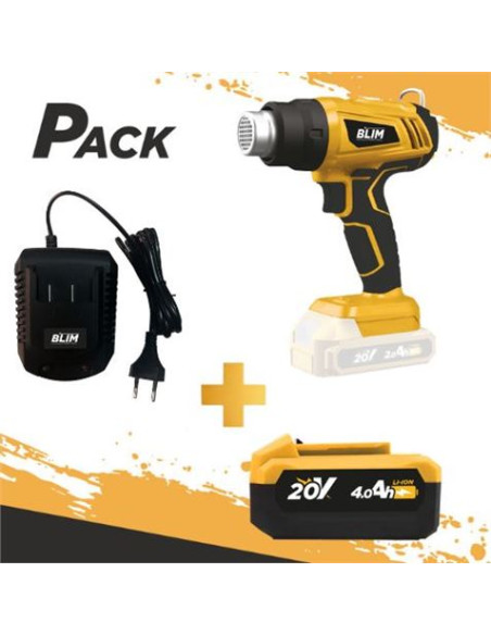 DECAPADOR DE AIRE 20V (SIN BATERÍA) + BATERIA 20V 4AH + CARGADOR DE BATERÍA