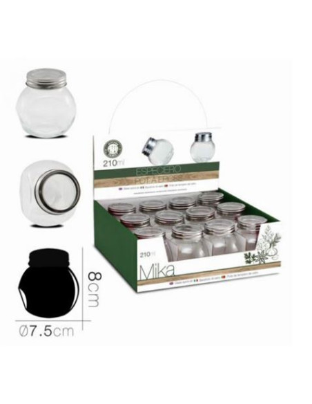 TARRO VIDRIO 2 POSICIONES 210ML TAPA ROSCA