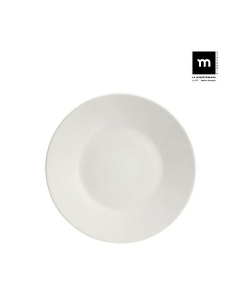 SET 6 PLATOS LLANOS IVORY BRILLO 25CM MAITRE LA MEDITERRANEA