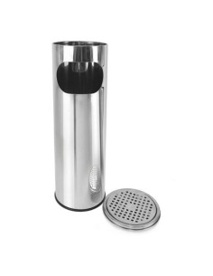 PAPELERA CON CENICERO ACERO INOX 59CM CONFORTIME 2