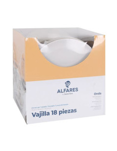 VAJILLA 18 PIEZAS ALFARES MONACO IVORY BRILLO 2