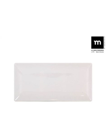 SET 18 FUENTES RECTANGULAR IVORY BRILLO 30X15CM LA MEDITERRANEA