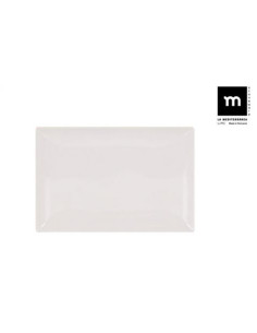 SET 6 FUENTES RECTANGULAR IVORY BRILLO 30X20CM LA MEDITERRANEA