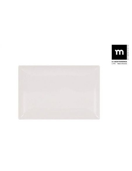 SET 6 FUENTES RECTANGULAR IVORY BRILLO 30X20CM LA MEDITERRANEA