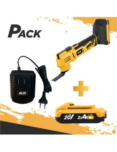 MULTIHERRAMIENTA DE BATERIA 20V + BATERIA 20V 2AH + CARGADOR DE BATERÍA 20V