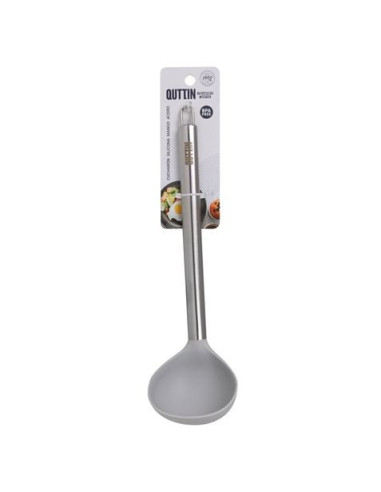 CUCHARON DE SILICONA CON MANGO ACERO INOX QUTTIN