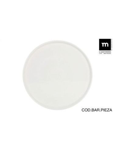 SET 6 PLATOS PARA PIZZA 33CM BARI IVORY BRILLO LA MEDITERRANEA