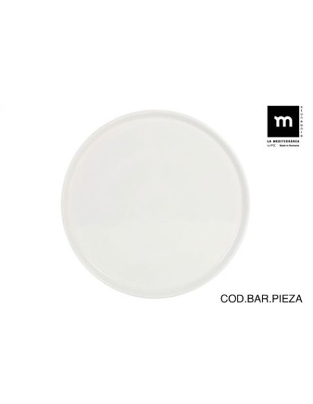 SET 6 PLATOS PARA PIZZA 33CM BARI IVORY BRILLO LA MEDITERRANEA
