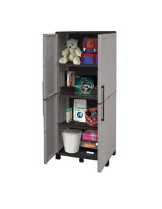 ARMARIO ALTO ESTANTES AJUSTABLES Y PATAS REGULABLES 680X370X1690MM ARTPLAST