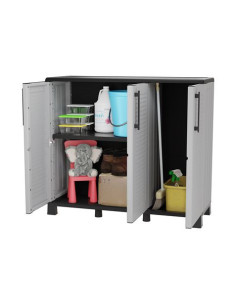 ARMARIO BAJO ANCHO CON ESTANTES Y PATAS AJUSTABLES 1020X370X900MM ARTPLAST