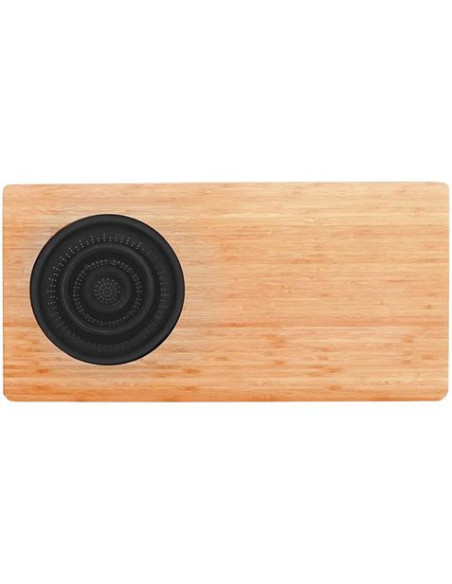 TABLA DE CORTAR CON ESCURRIDOR NEGRO | BAMBÚ | 58X29X1.8CM JOCCA