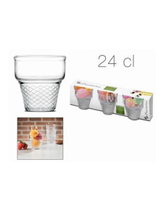 SET 3 COPAS VIDRIO PARA HELADO 240ML
