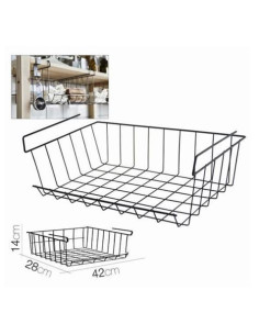 CESTA HOSTELERIA COLGANTE NEGRA 42X28X14