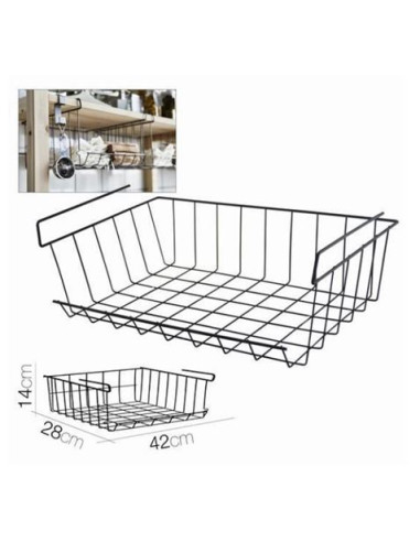 CESTA HOSTELERIA COLGANTE NEGRA 42X28X14