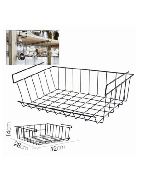 CESTA HOSTELERIA COLGANTE NEGRA 42X28X14