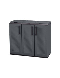 ARMARIO PARA RECICLAJE 3 COMPARTIMIENTOS 1020X370X840MM ARTPLAST 2