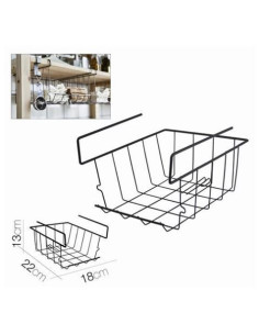 CESTA HOSTELERIA COLGANTE NEGRA 22X18X13