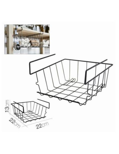 CESTA HOSTELERIA COLGANTE NEGRA 22X22X13