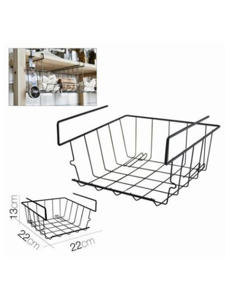 CESTA HOSTELERIA COLGANTE NEGRA 22X22X13
