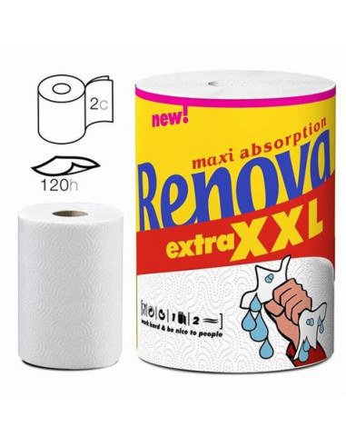 ROLLO PAPEL COCINA ABSORVENTE MAXI XXL RENOVA