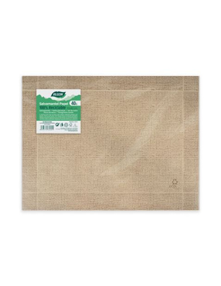 PACK 40 SALVAMANTELES KRAFT YUTE 30X40 ALGON