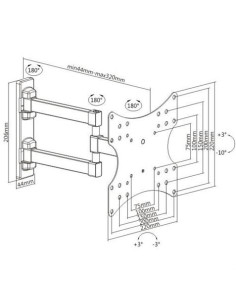 SOPORTE CON BRAZO TV 23-42 DOBLE EXTENSION CROMAD 2