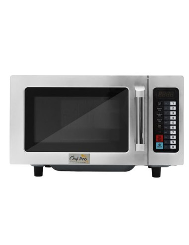 MICROONDAS PROFESIONAL 1000W 25 LITROS ACERO INOX CHEF PRO