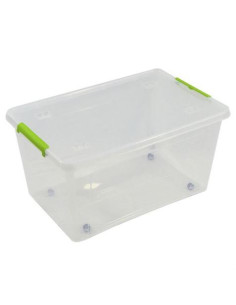 CAJA ORGANIZADORA CON TAPA, RUEDAS Y CIERRES 585X390X300MM ARTPLAST