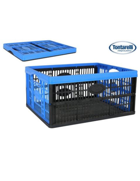 CAJA PLEGABLE 32 LITROS AZUL Y NEGRA