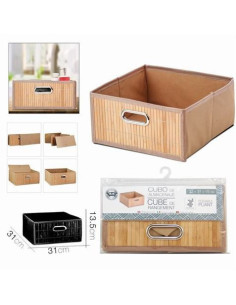 CESTA DE ALMACENAJE BAMBU 31X31X15
