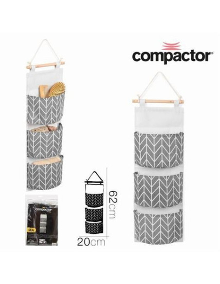 BOLSILLERO DE PARED 3 BOLSILLOS 20X62CM