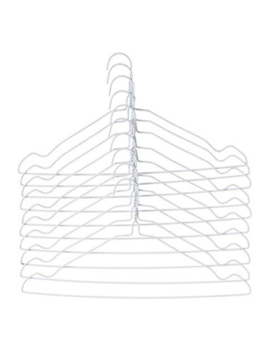 SET 10 PERCHAS BLANCAS PLASTICAS