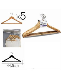 SET 5 PERCHAS MADERA 44CM URBAN LIVING