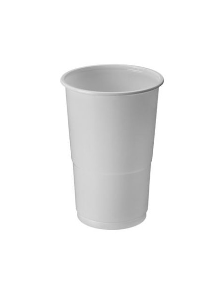 PACK 50 VASOS PLASTICOS BLANCO 250CC ALGON
