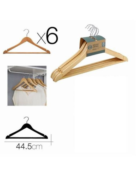SET 6 PERCHAS DE MADERA URBAN LIVING