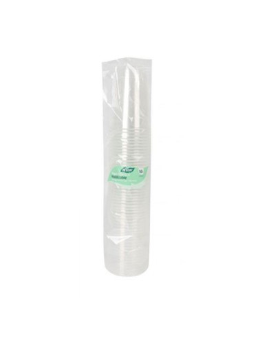 PACK 50 VASOS PLASTICOS TRANSPARENTE 250CC ALGON