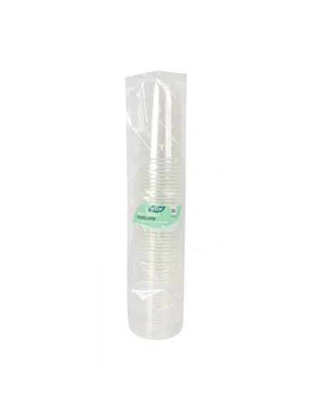 PACK 50 VASOS PLASTICOS TRANSPARENTE 250CC ALGON