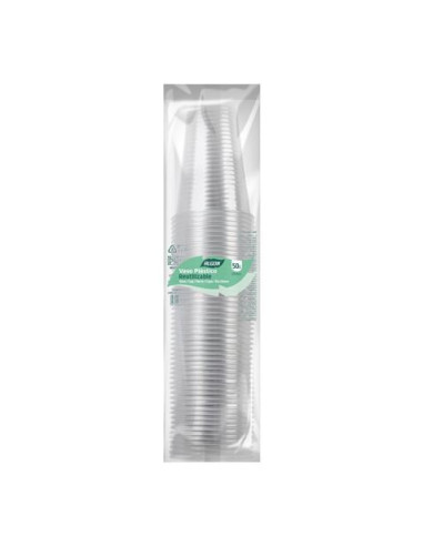 SET 50 VASOS TRANSPARENTE 200CC ALGON