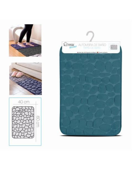 ALFOMBRA DE BAÑO 40X60CM PIEDRA AZUL URBAN LIVING