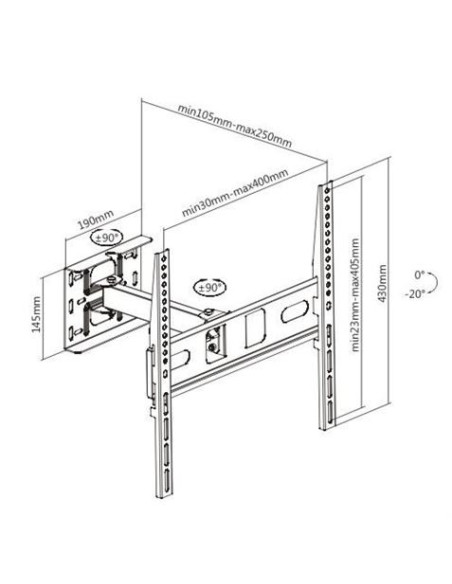 SOPORTE CON BRAZO TV LED, LCD 32-65 CROMAD
