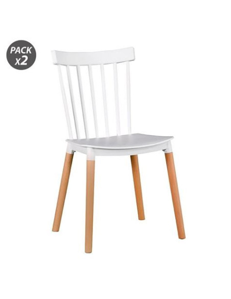 PACK 2 SILLAS DESIGN D800 BLANCAS MUVIP
