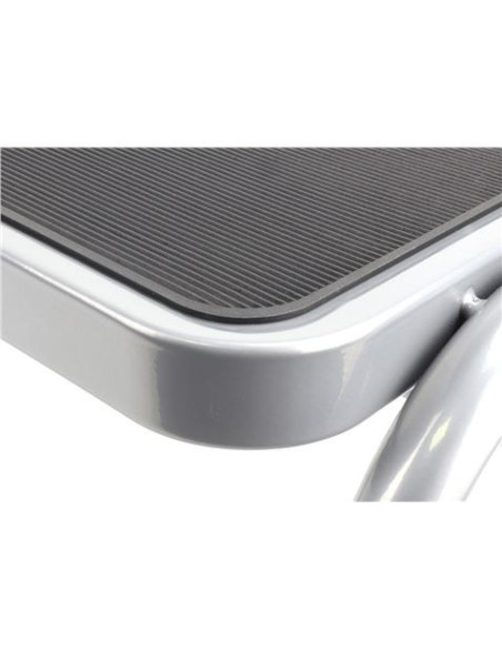 TABURETE ACERO 2 PELDAÑOS MADER