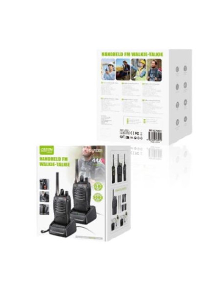 PACK 2 WALKIE-TALKIE BANDA BLUETOOTH 446MHZ 3KM GREENLYCA